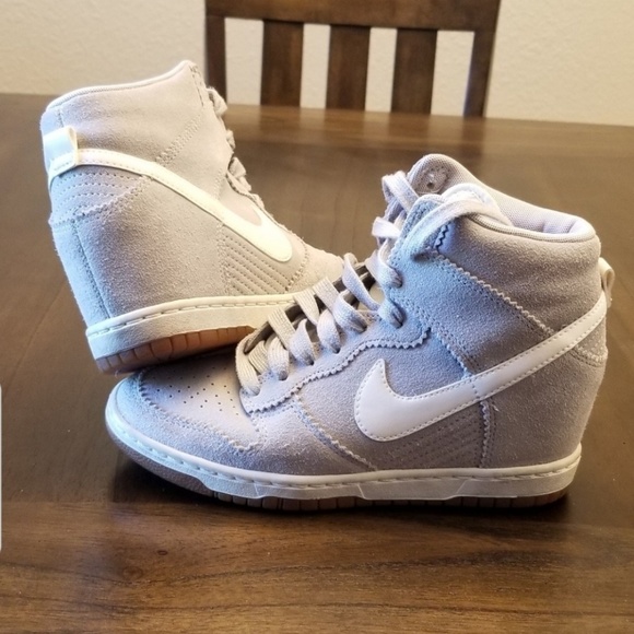 nike dunk sky hi grey suede